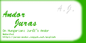 andor juras business card